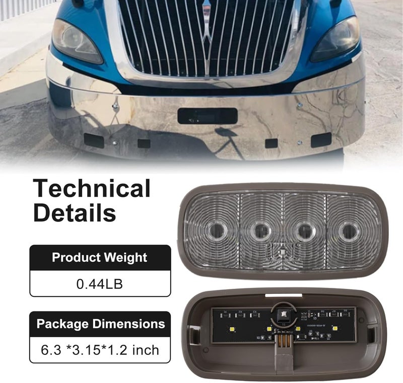 TINWID1919 DAY CAB DOME Interior LED Lamp light Ceiling Light Working Lamp 6101886C4 Replaces for INTERNATIONAL NAVISTAR - Image 2